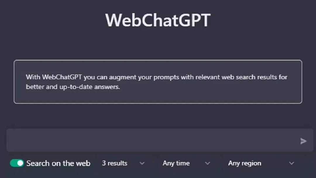 افزونه WebChatGPT