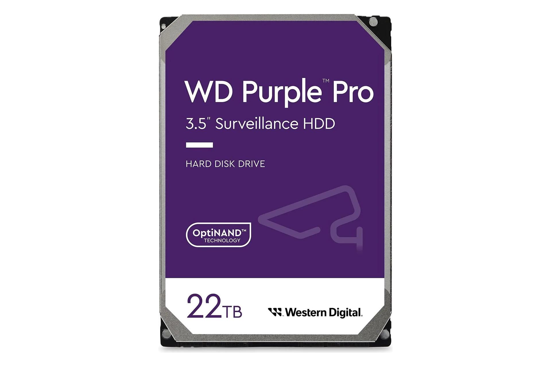 هارد دیسک وسترن دیجیتال Western Digital Purple Pro WD221PURP 3.5 Inch 22TB از نمای روبرو