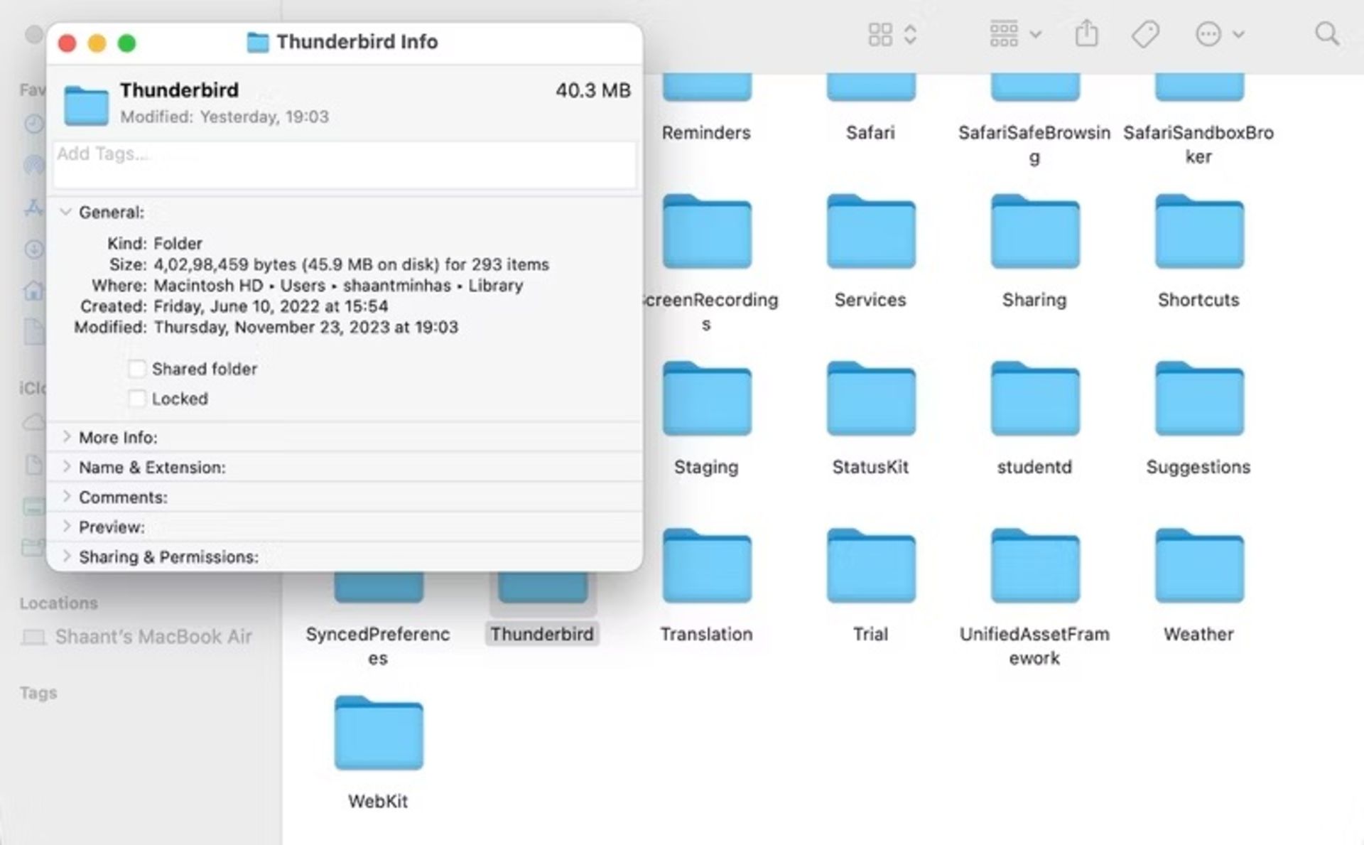 نمایش Unused App Files  در مک