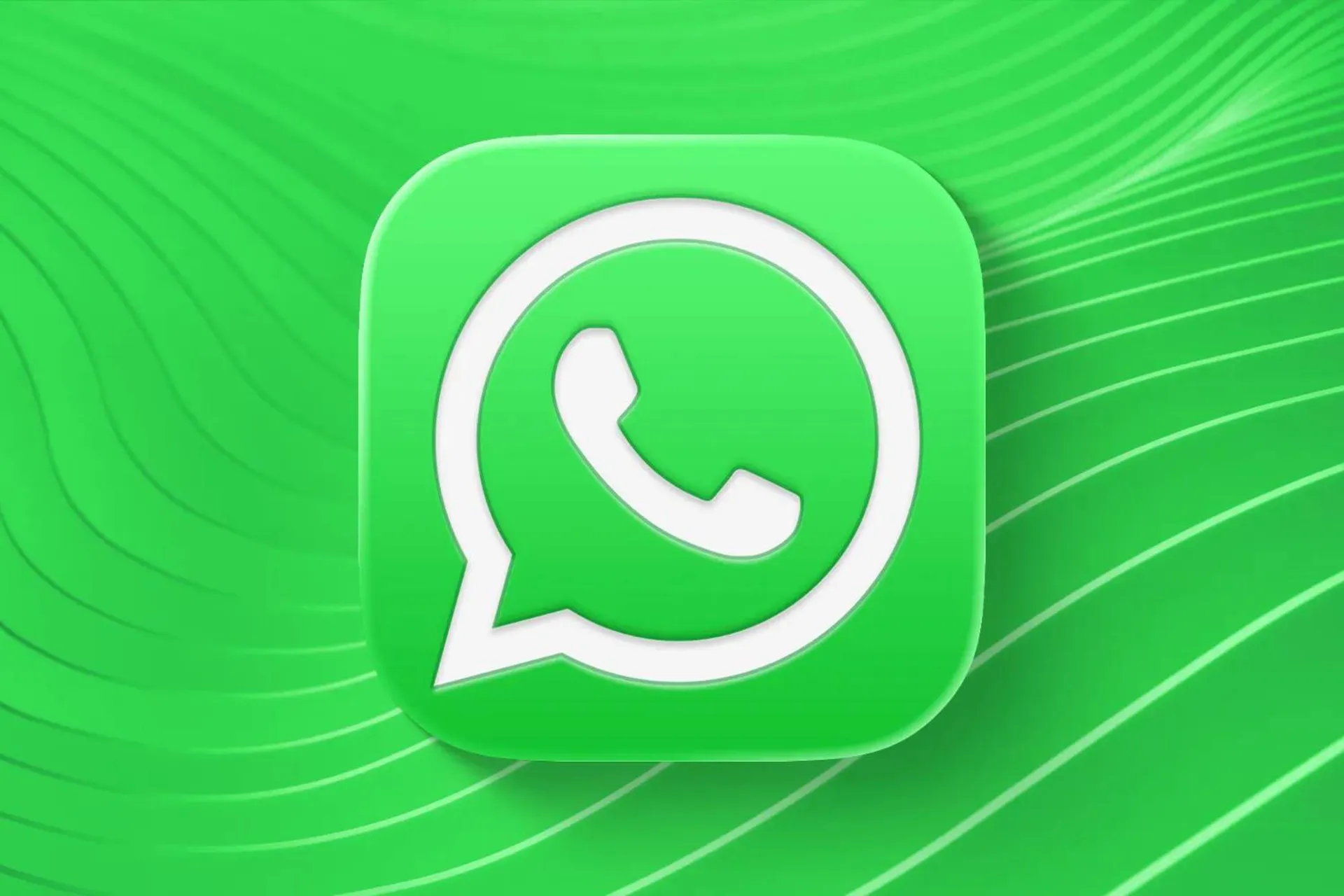 لوگو واتساپ با پس زمینه سبز