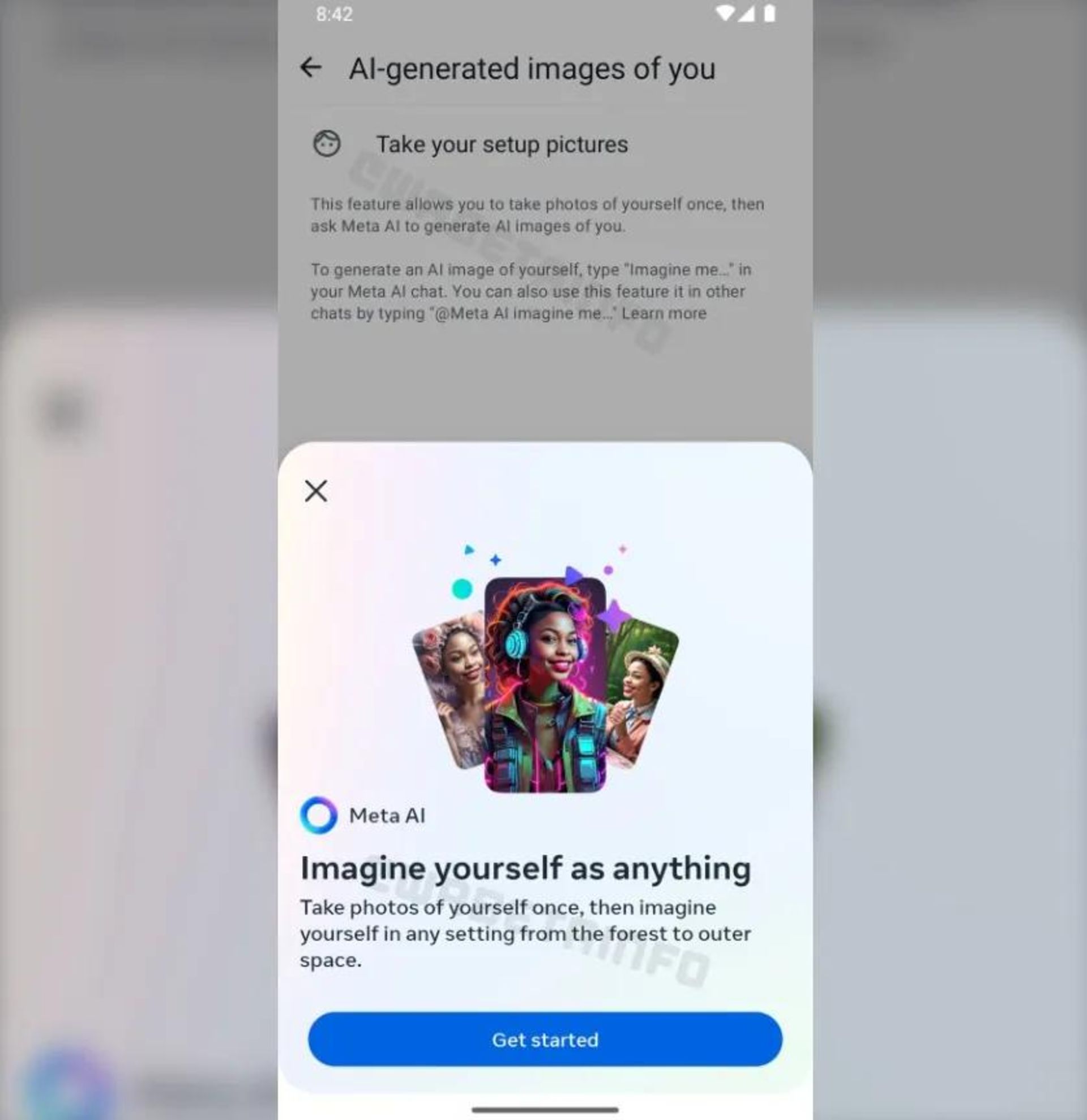 ابزار هوش مصنوعی واتساپ برای ساخت عکس پروفایل