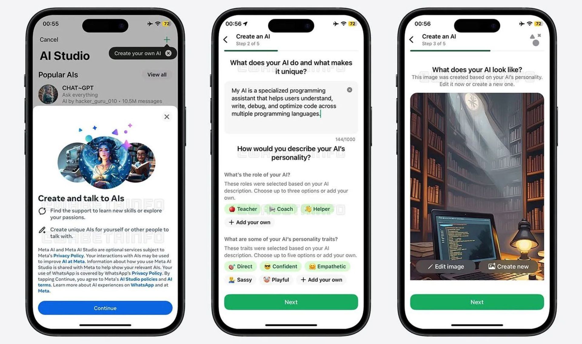قابلیت AI Studio برای ساخت چت بات هوش مصنوعی در واتساپ