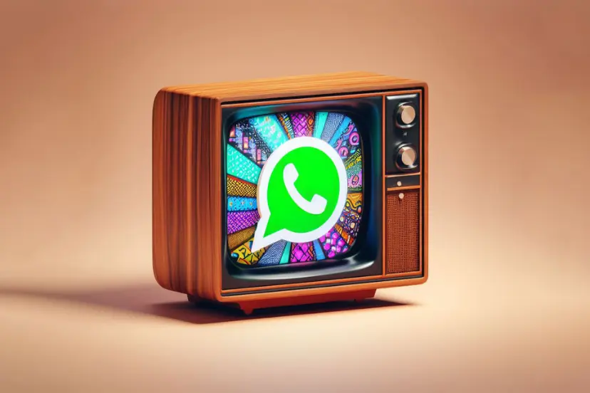 لوگوی واتساپ در داخل تلویزیون