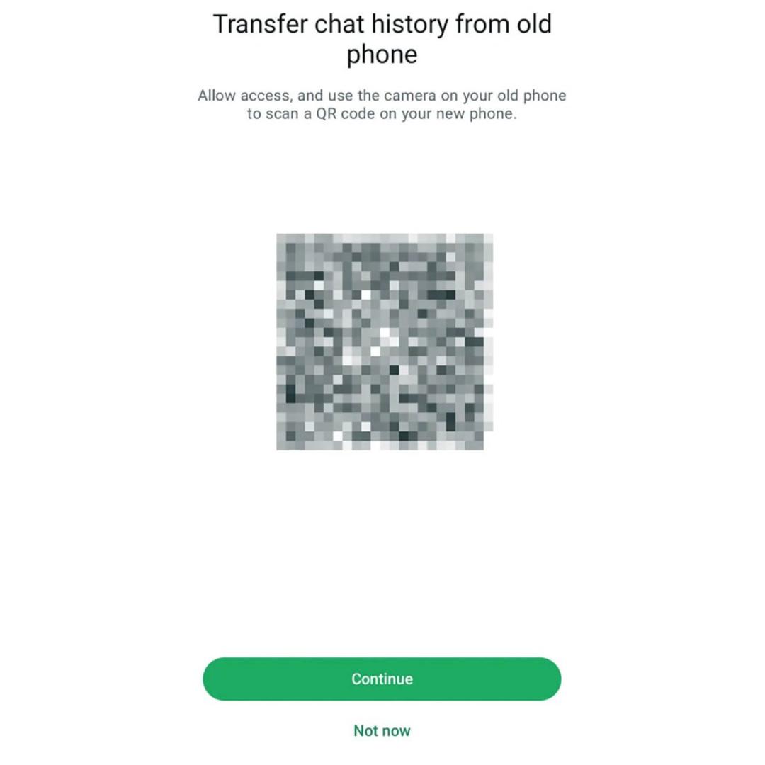 قابلیت انتقال سوابق چت های واتساپ با اسکن کد QR