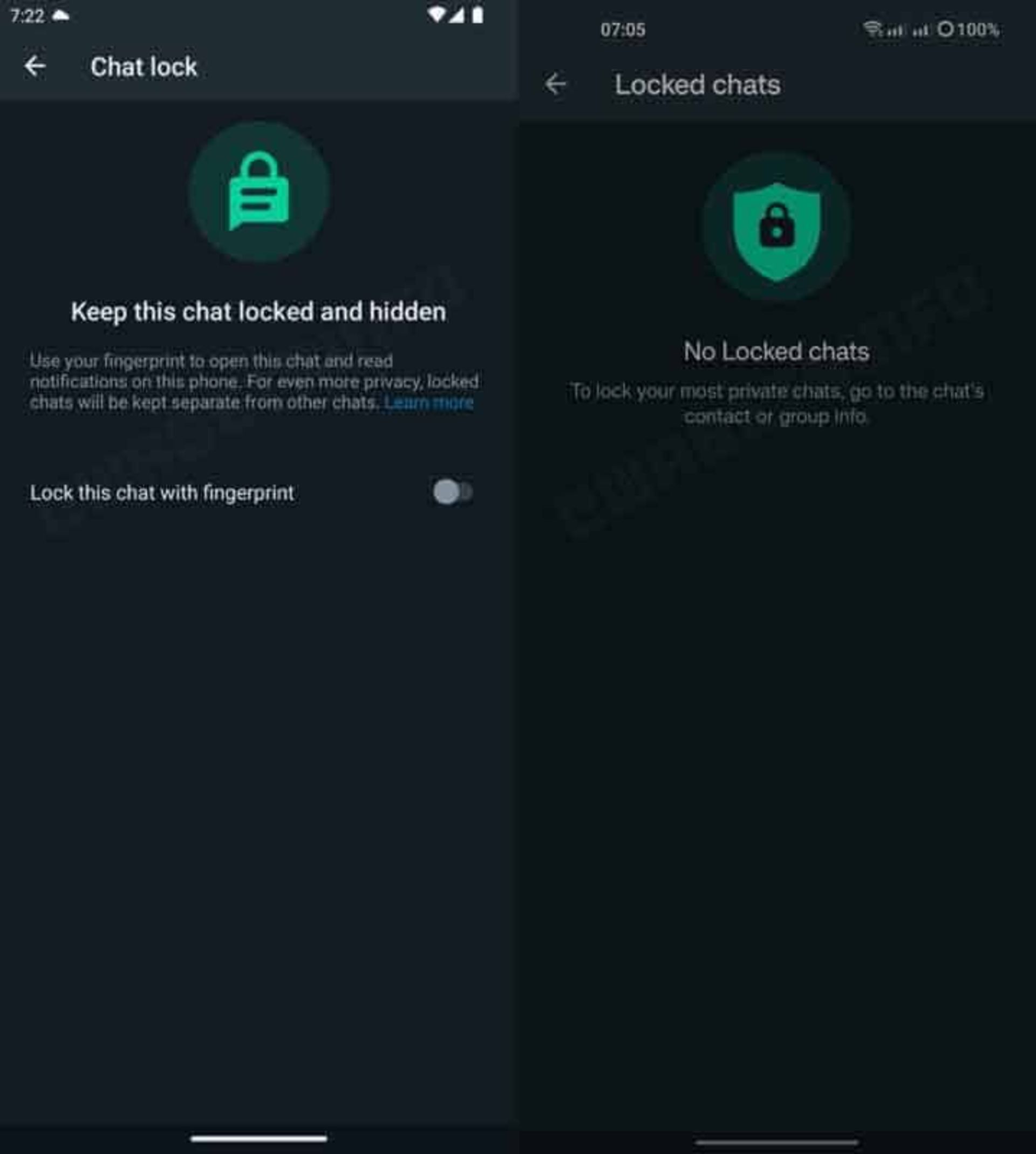 قابلیت قفل چت واتساپ | Whatsapp Chat Lock