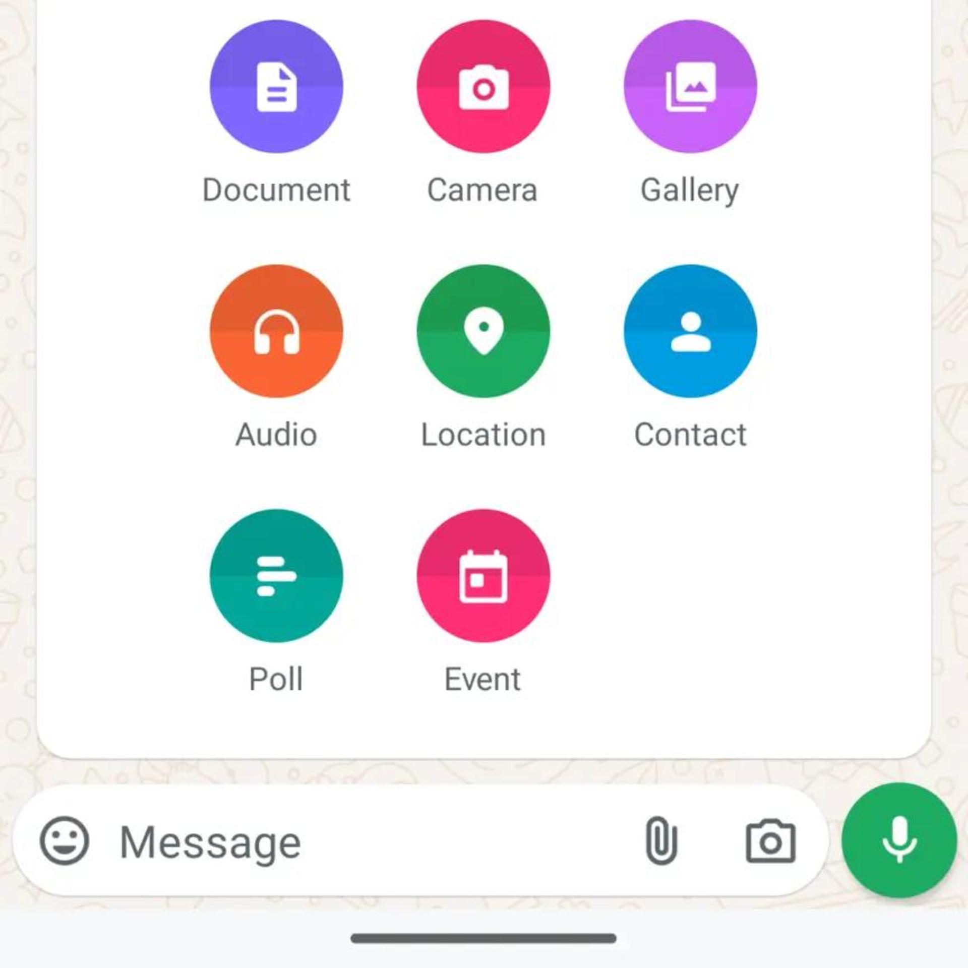 ویژگی Events در چت گروهی واتساپ