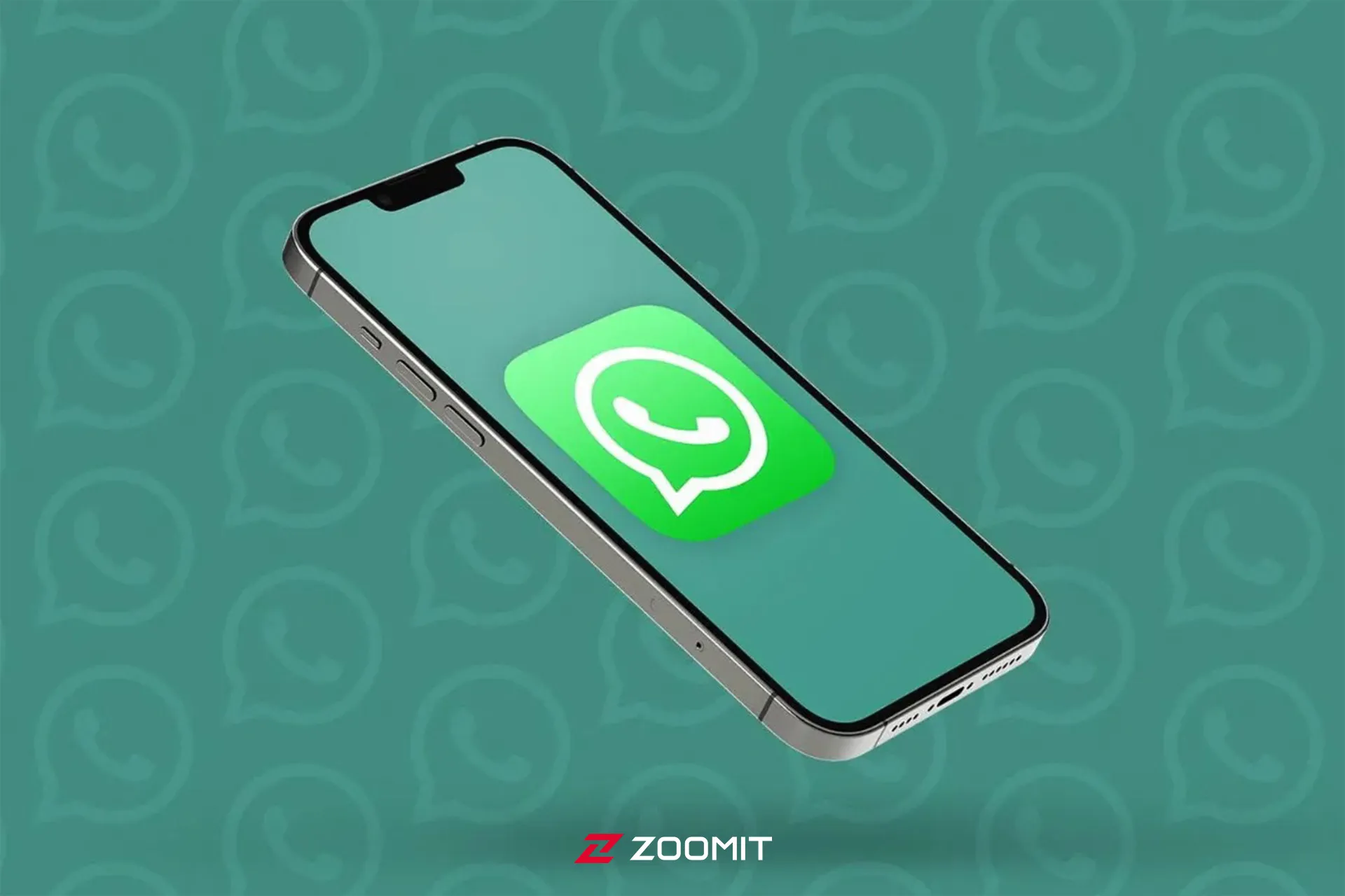 لوگوی واتساپ روی گوشی آيفون