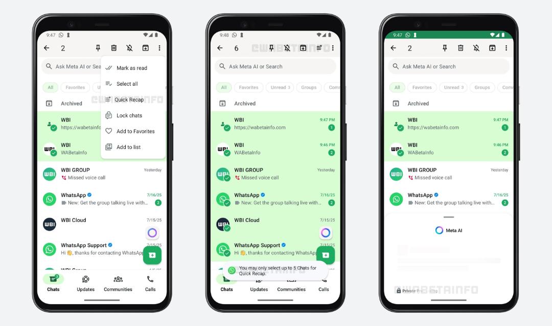قابلیت Quick Recap در واتساپ