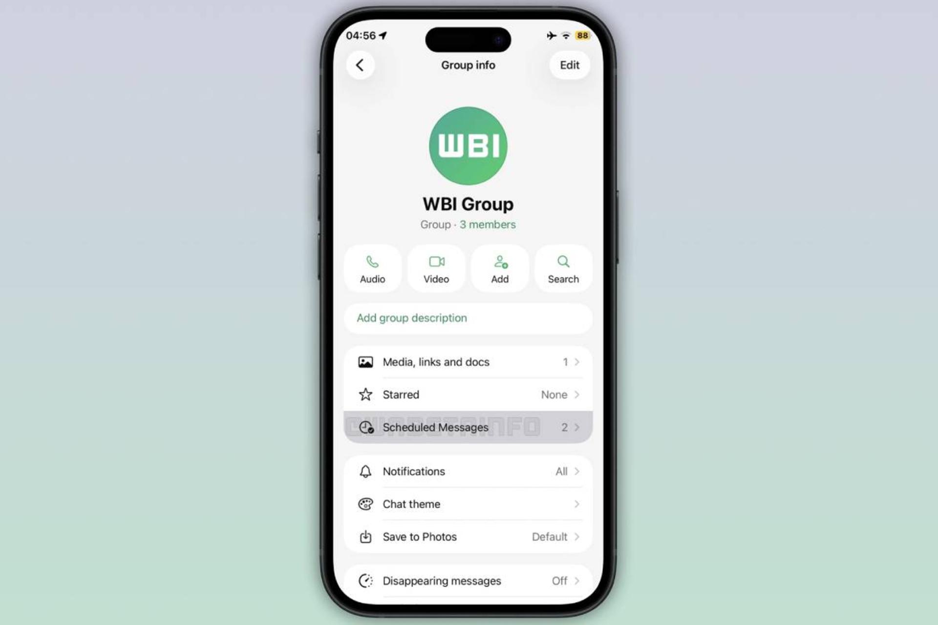زمانبندی پیام ها در واتساپ