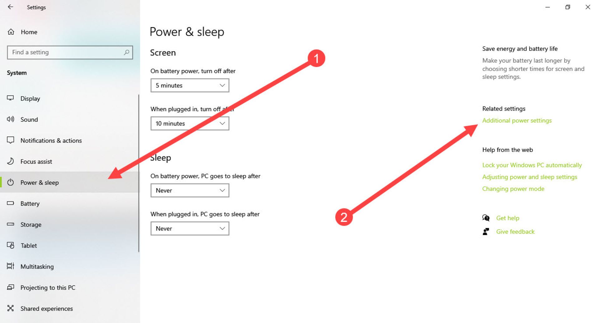 تنظیمات Power Plan ویندوز ۱۰