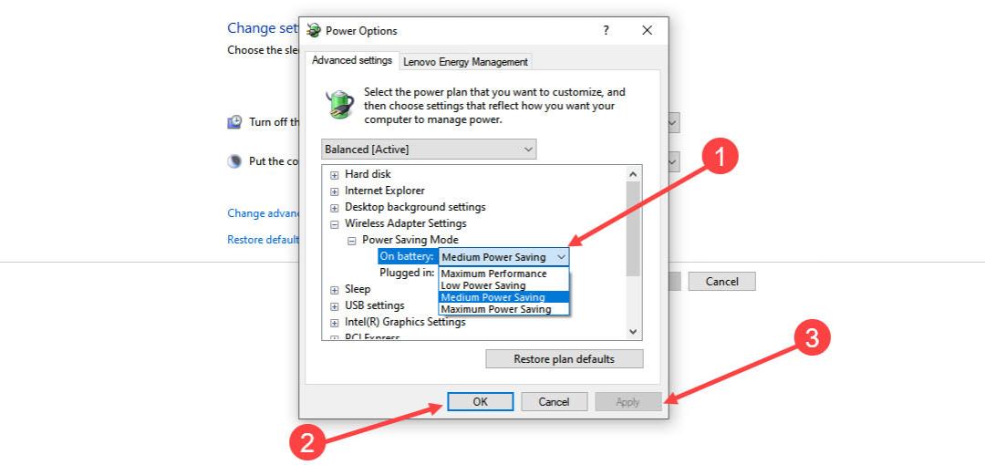 تنظیمات Power Plan ویندوز ۱۰
