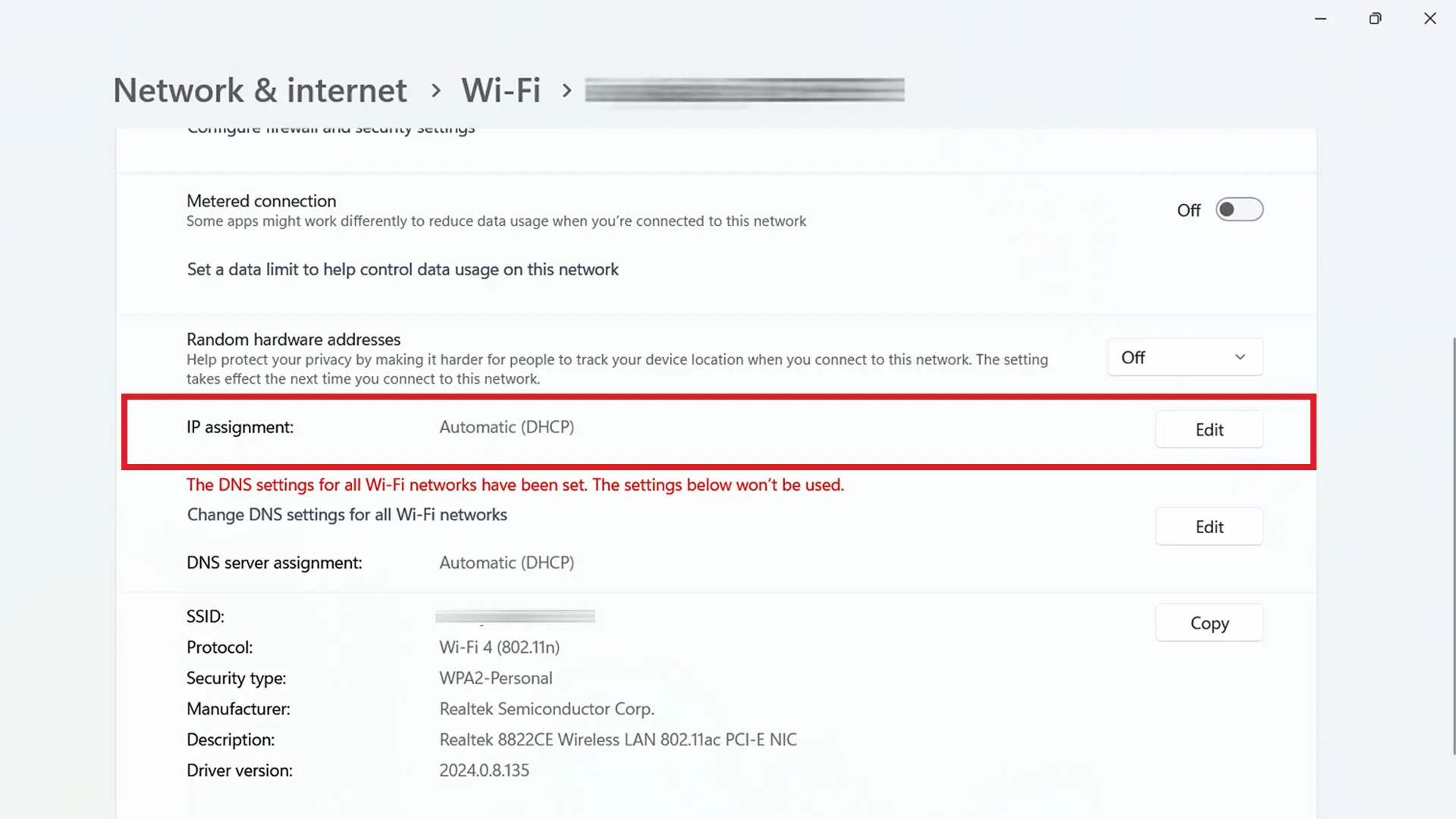 تنظیمات Wi-Fi