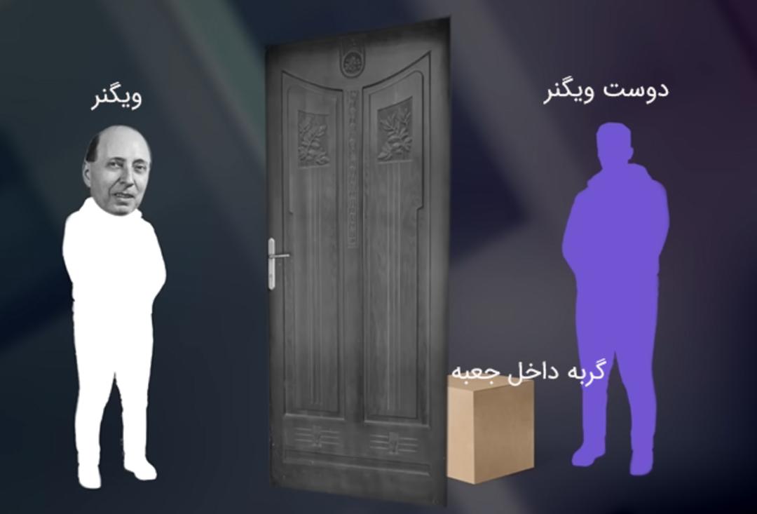 ویگنر خارج از آزمایشگاه و دوستش داخل آزمایشگاه