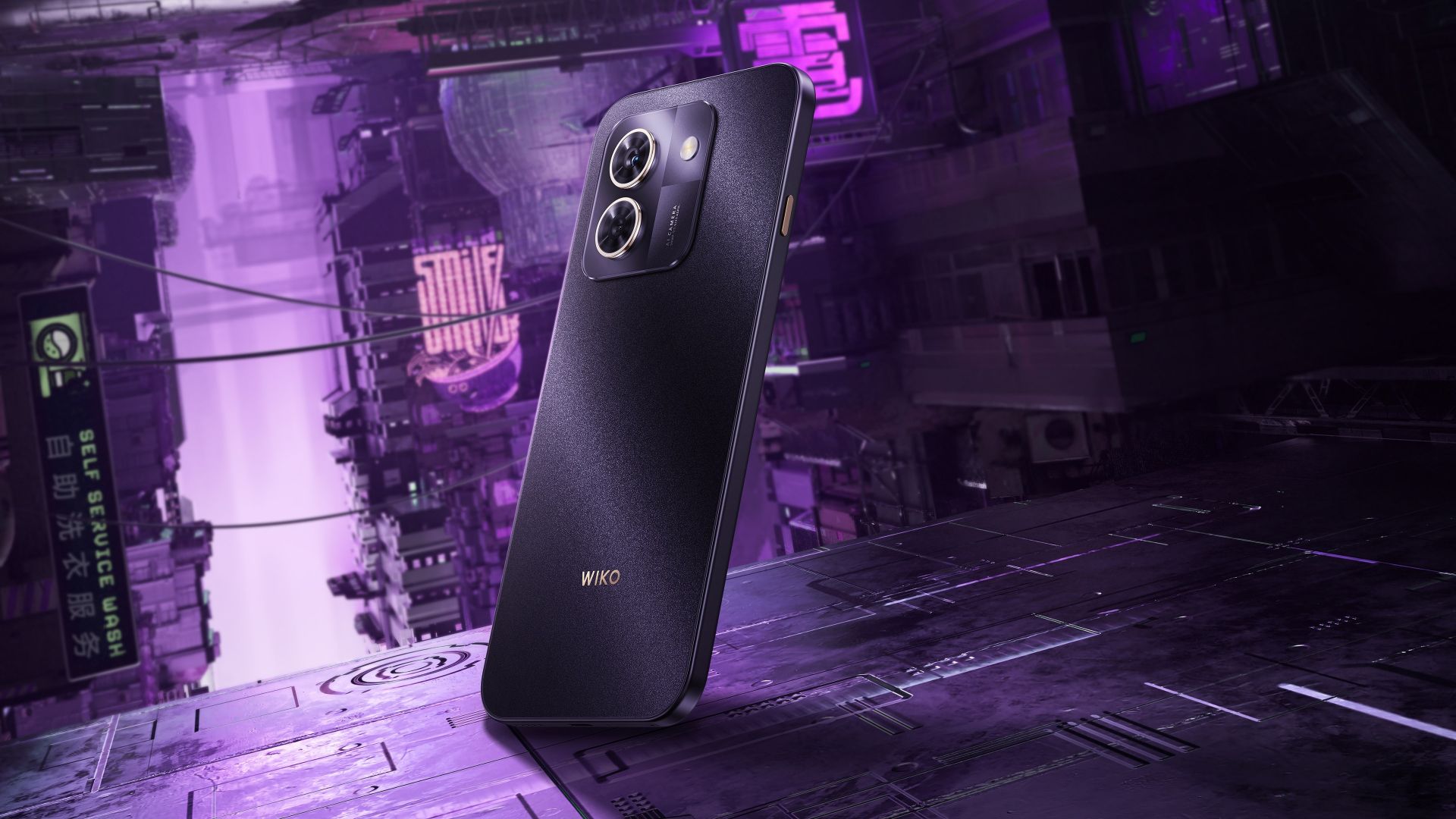 نمای پشت گوشی ویکو X70 رنگ بنفش