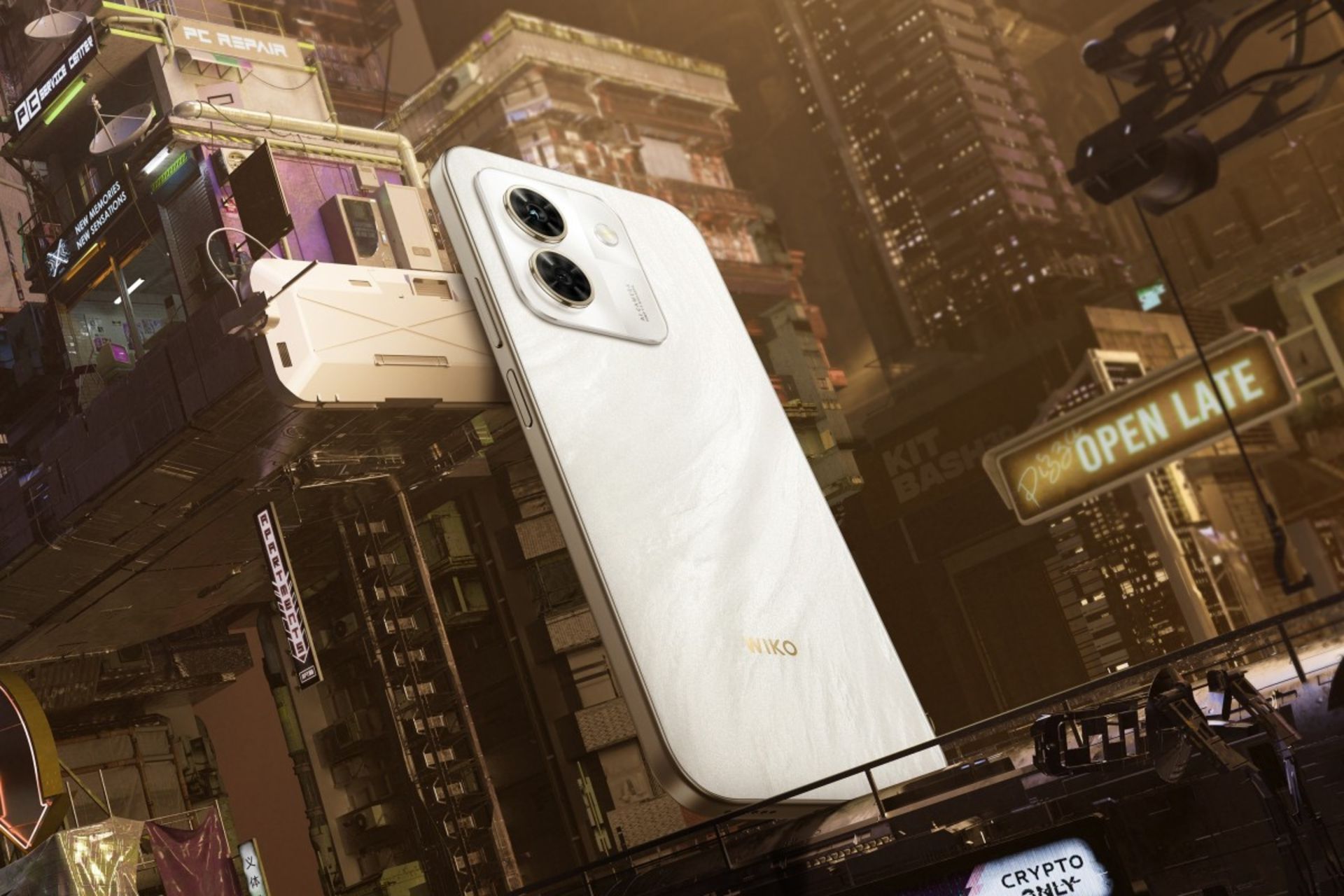 نمای پشت گوشی ویکو X70 رنگ سفید