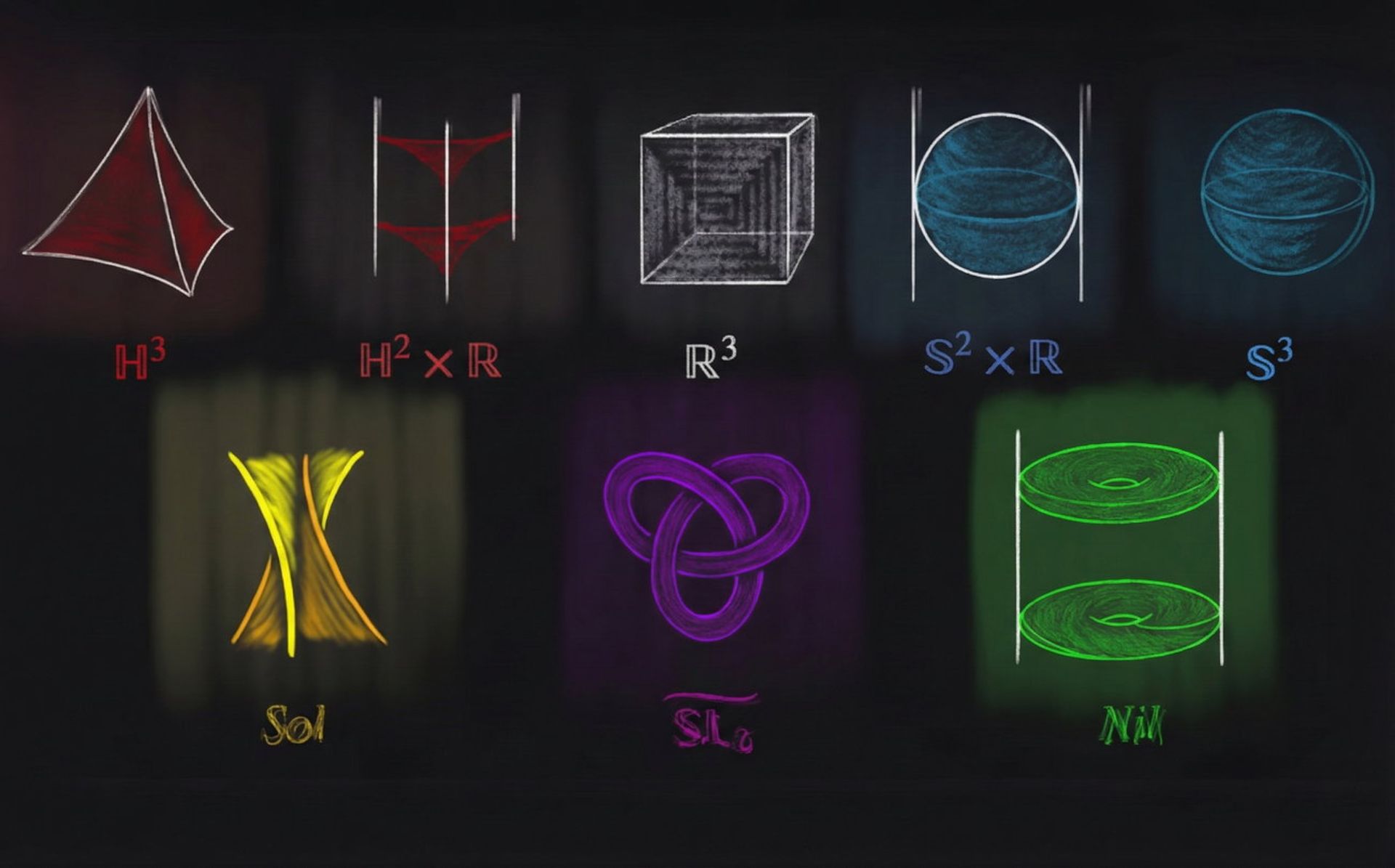 ۸ هشت نوع هندسه‌ی بنیادی ویلیام تورستن 