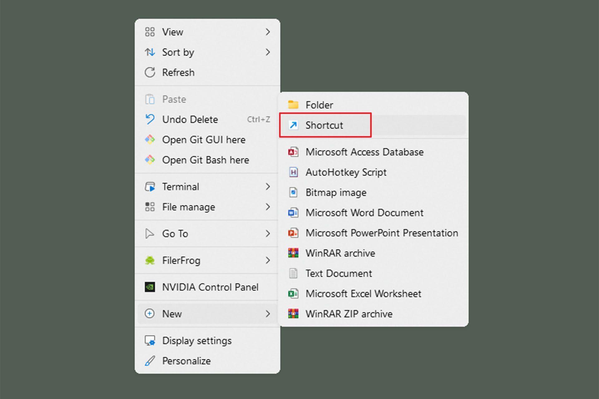 ایجاد یک شورتکات با کلیک راست در ویندوز ۱۱