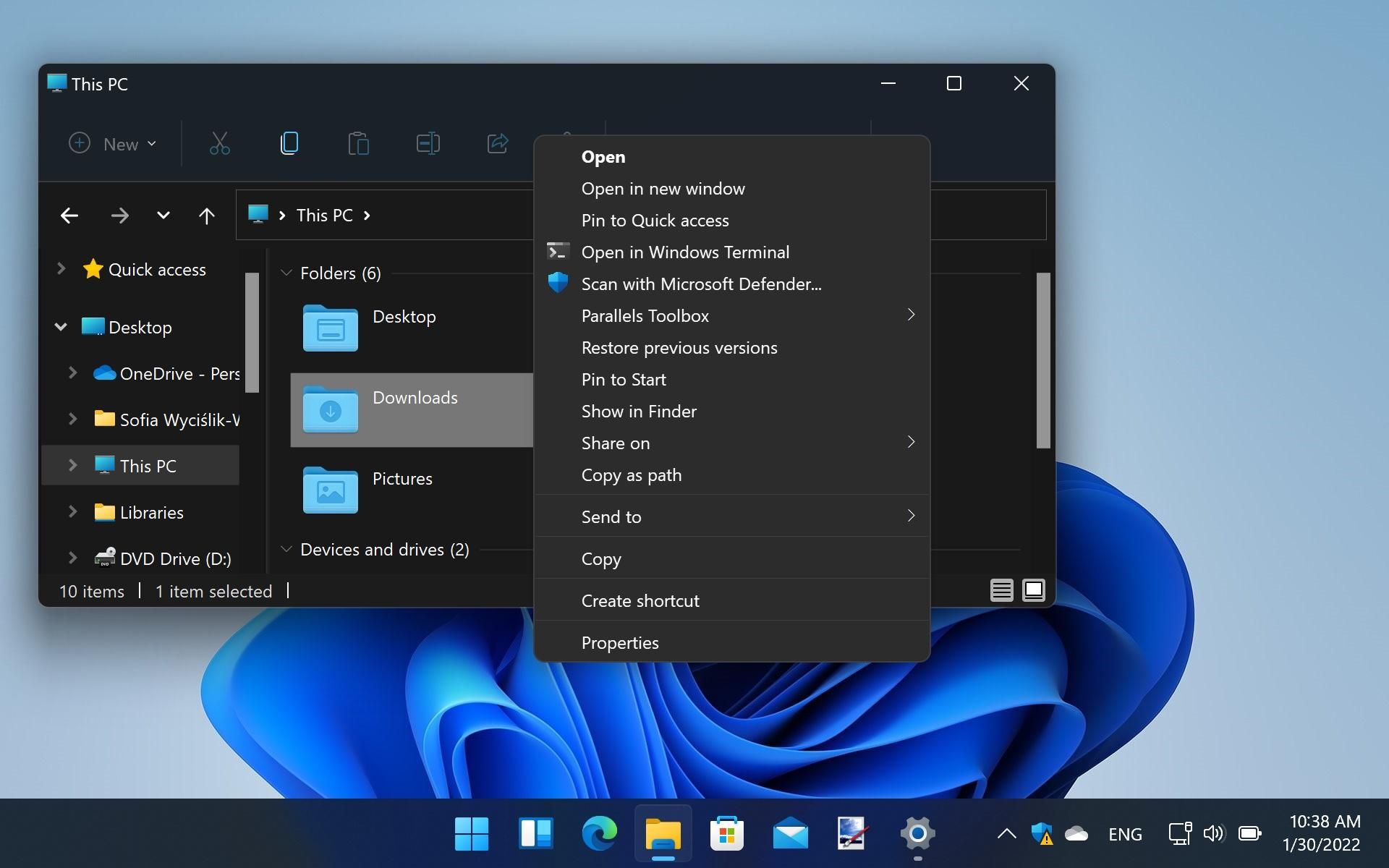 Restore the right-click menu similar to Windows 10 in Windows 11