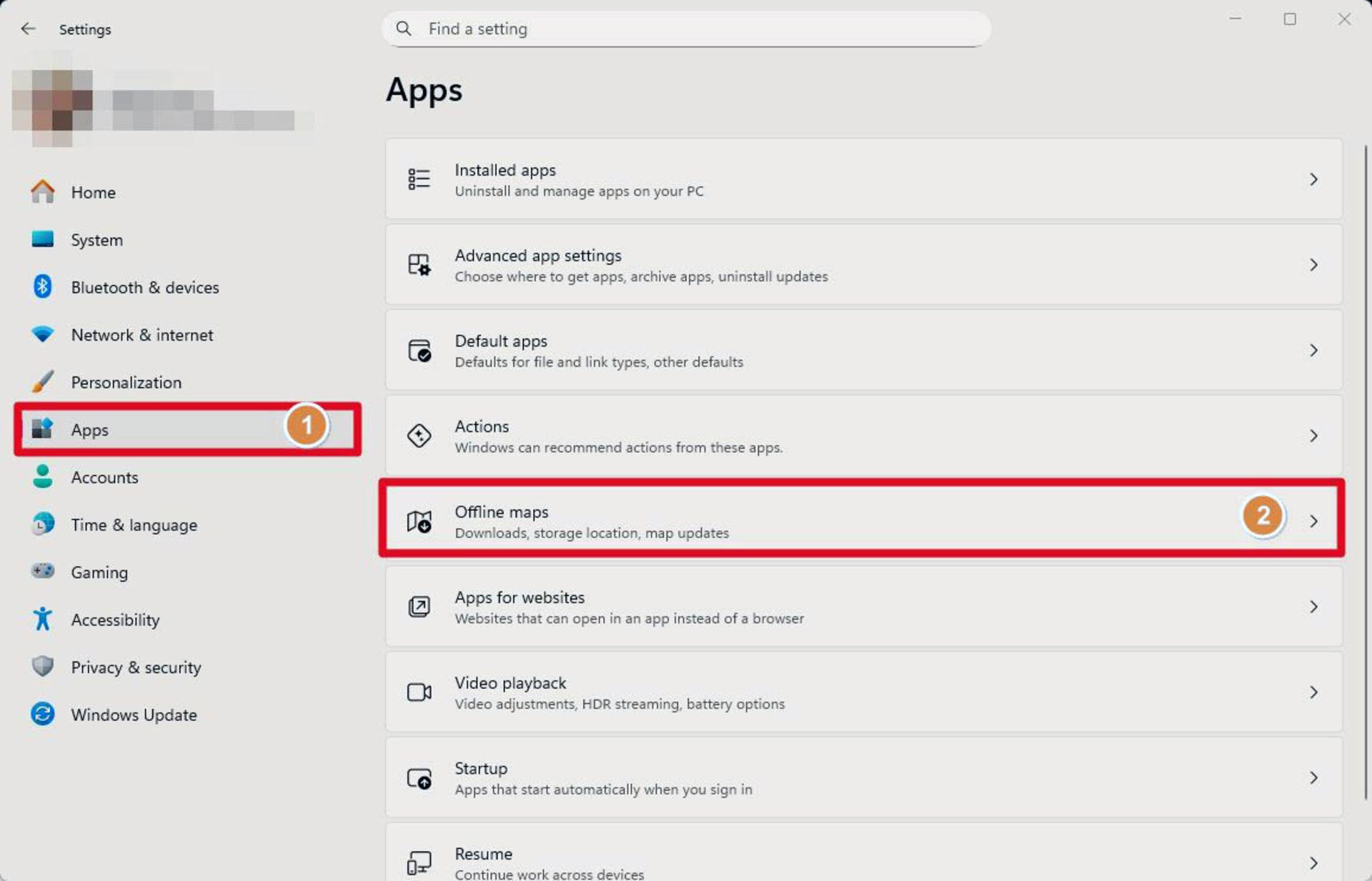مراحل غیرفعالسازی دانلود خودکار مپ های آفلاین در ویندوز ۱۱