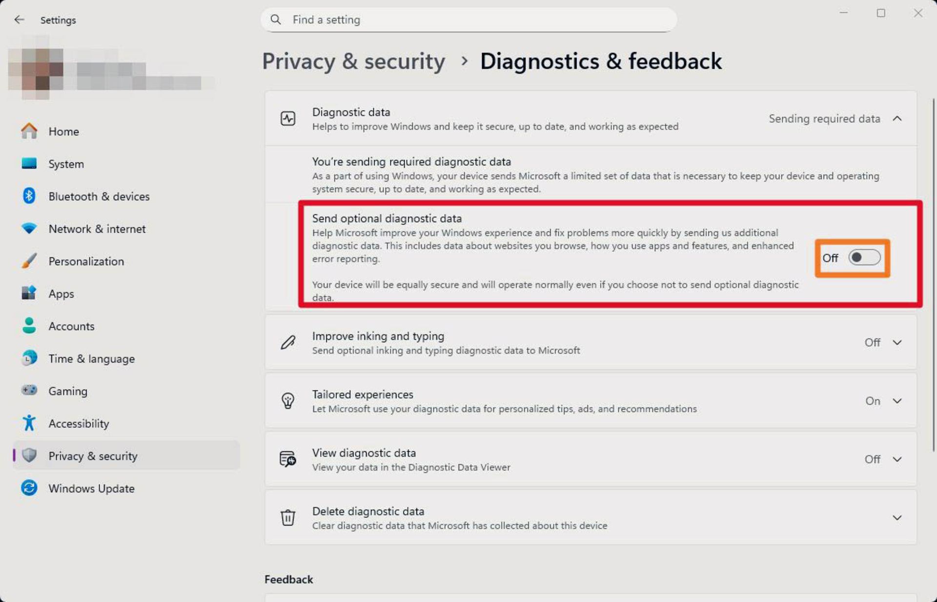 مراحل غیرفعال سازی ارسال داده‌های تلمتری در ویندوز ۱۱