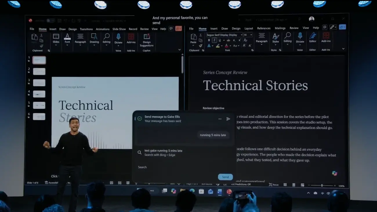 ارائه ویژگی‌های جدید سیستم جست‌وجو ویندوز ۱۱ (Windows 11) توسط سخنران در همایش