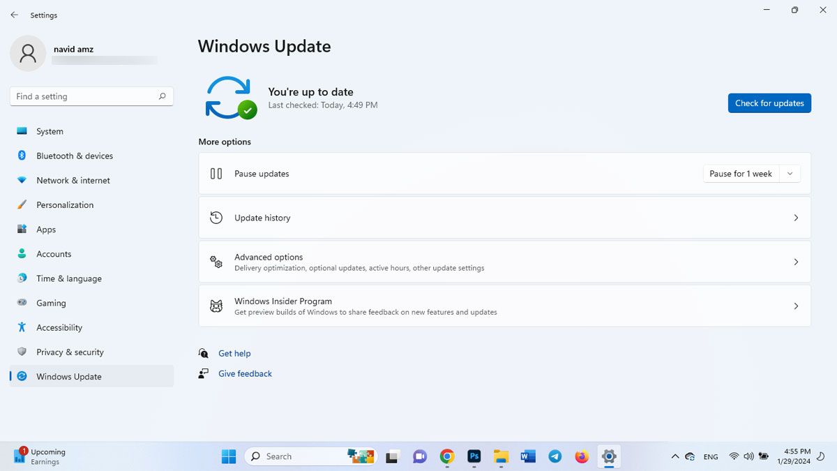 به‌ روزرسانی ویندوز (windows update)