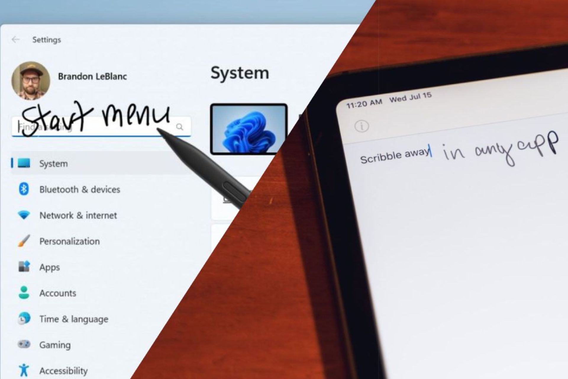 قابلیت Windows Ink