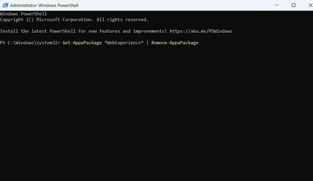 پنجره‌ی Windows PowerShell