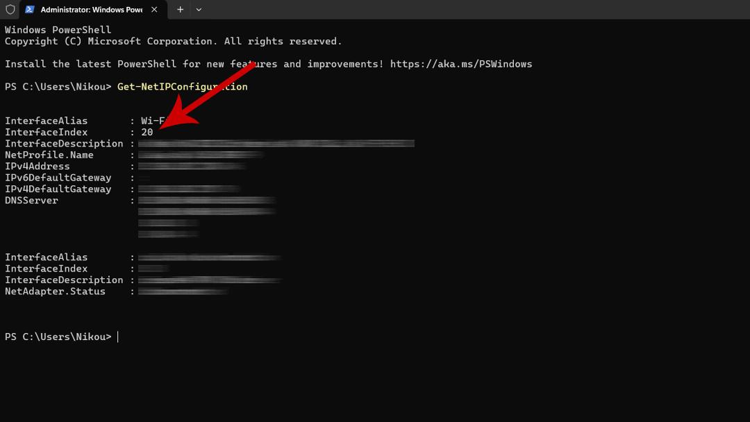 پنجره‌ی Windows PowerShell