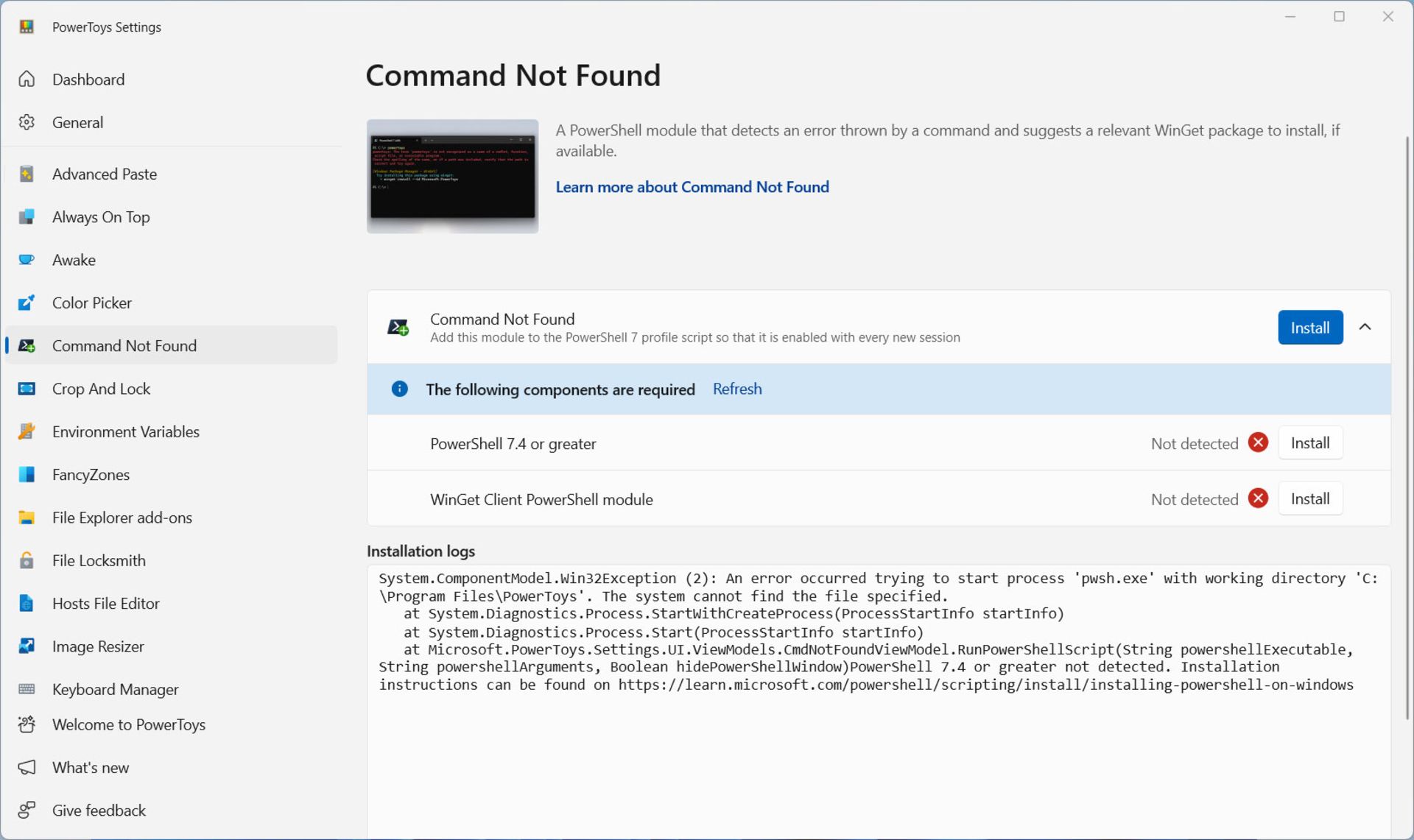 ابزار Command Not Found در پاورتویز