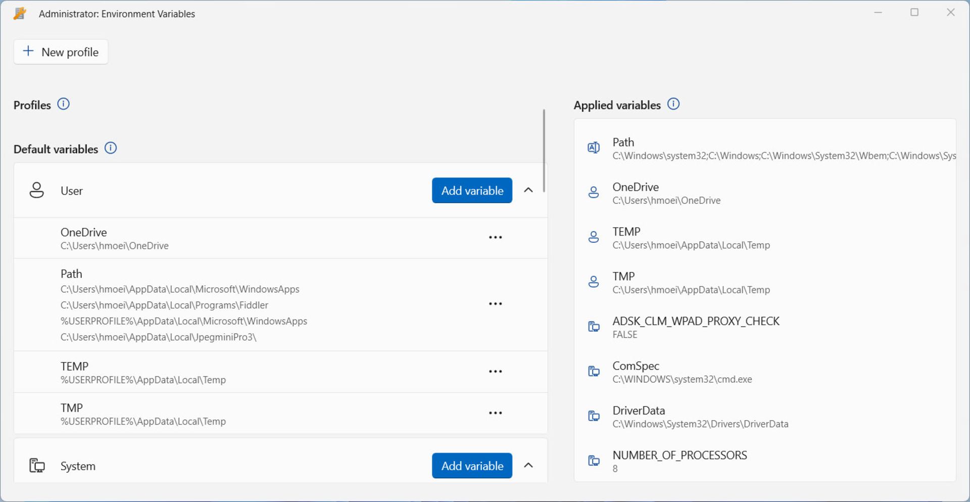 ابزار Environment Variables در پاورتویز