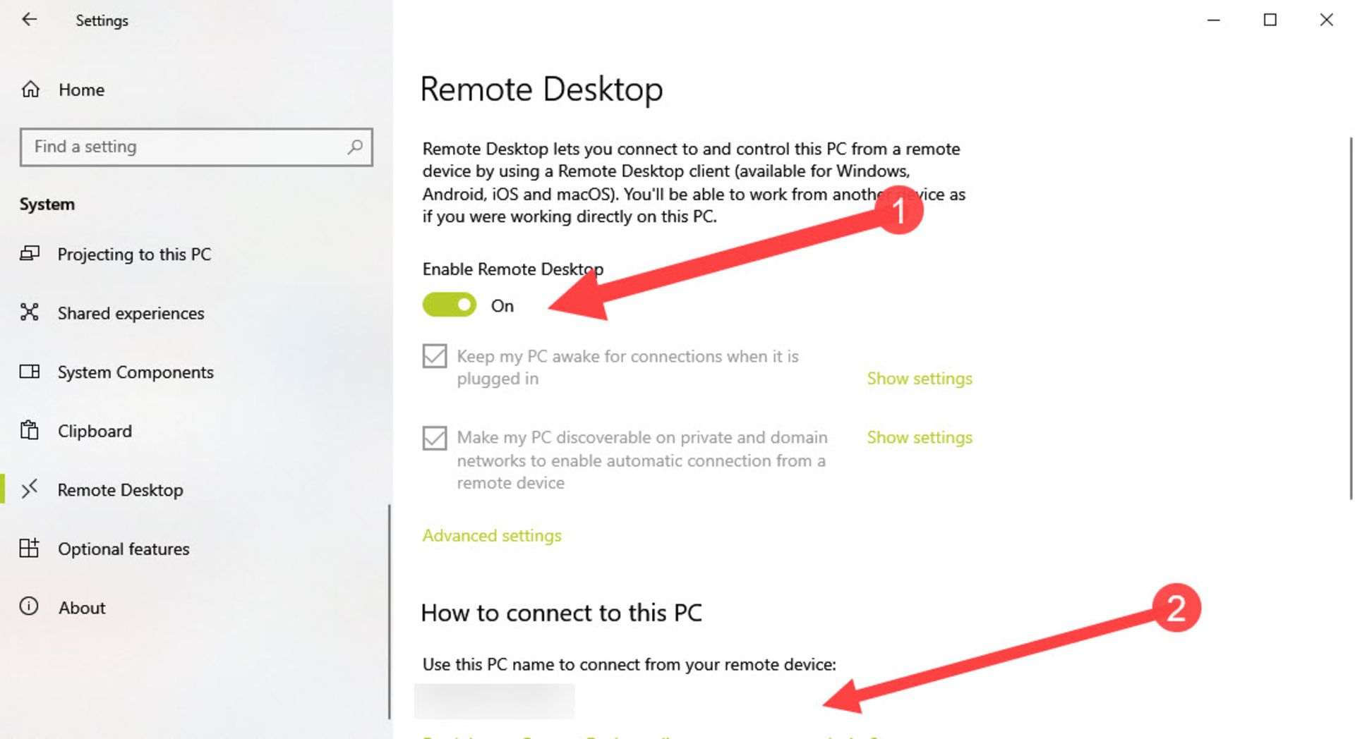 آموزش فعال‌کردن قابلیت Remote Desktop در ویندوز ۱۰