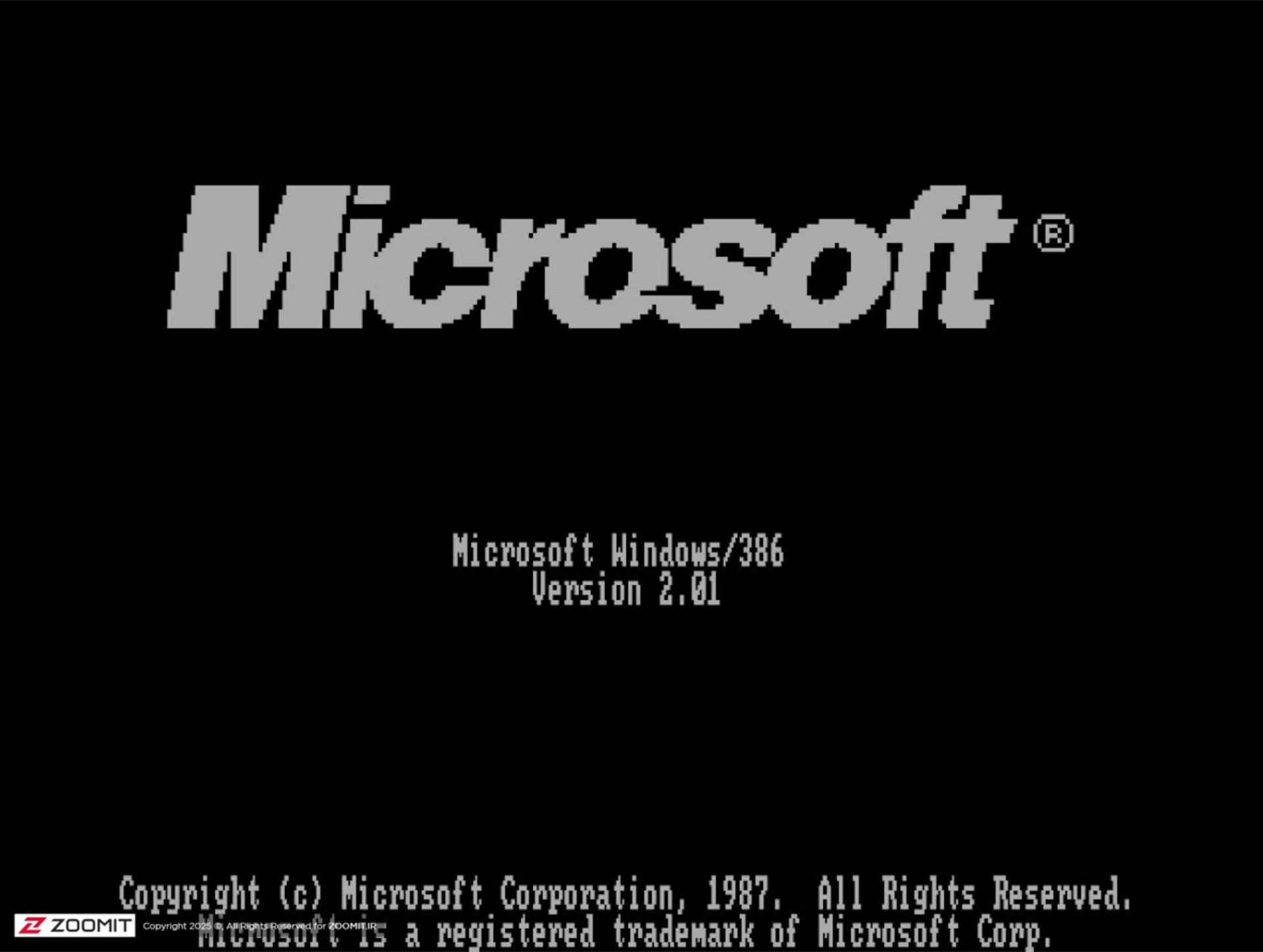 بوت شدن ویندوز ۲ نسخه‌ی Windows/386