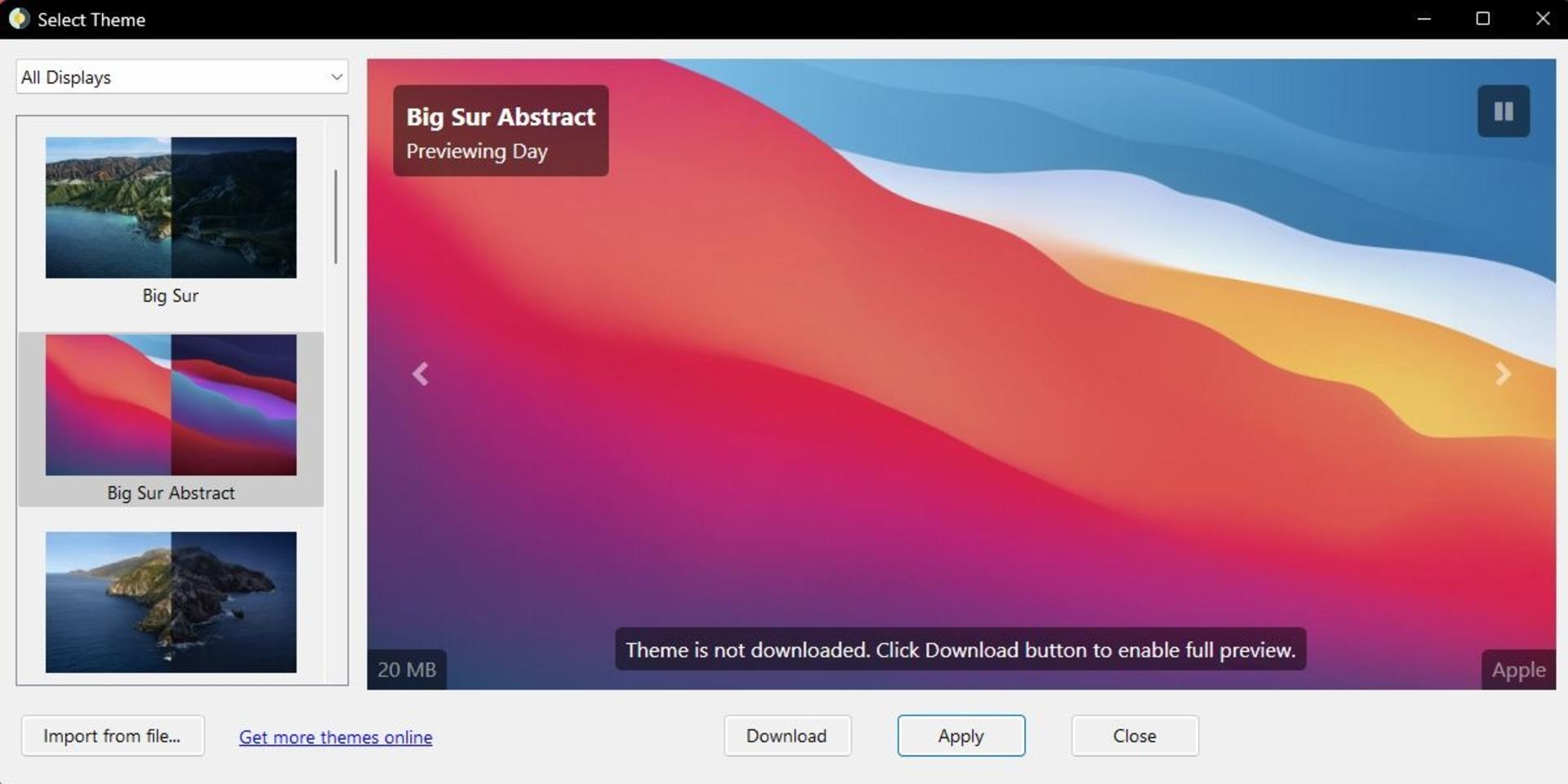 نرم‌افزار WinDynamicDesktop
