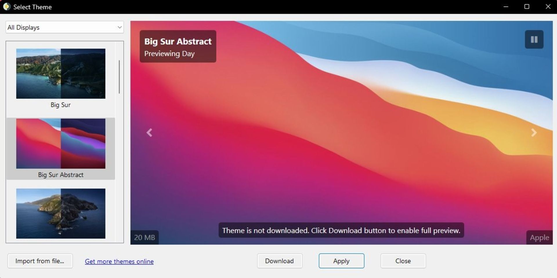نرم‌افزار WinDynamicDesktop