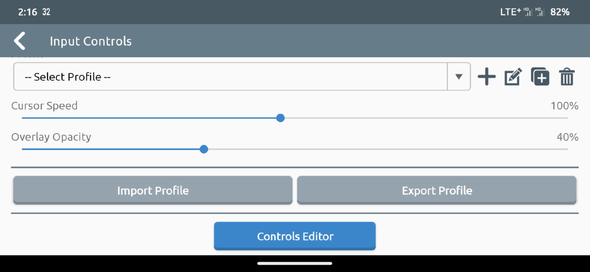 صفحه‌ی شخصی‌سازی  Input Controls وینلاتور