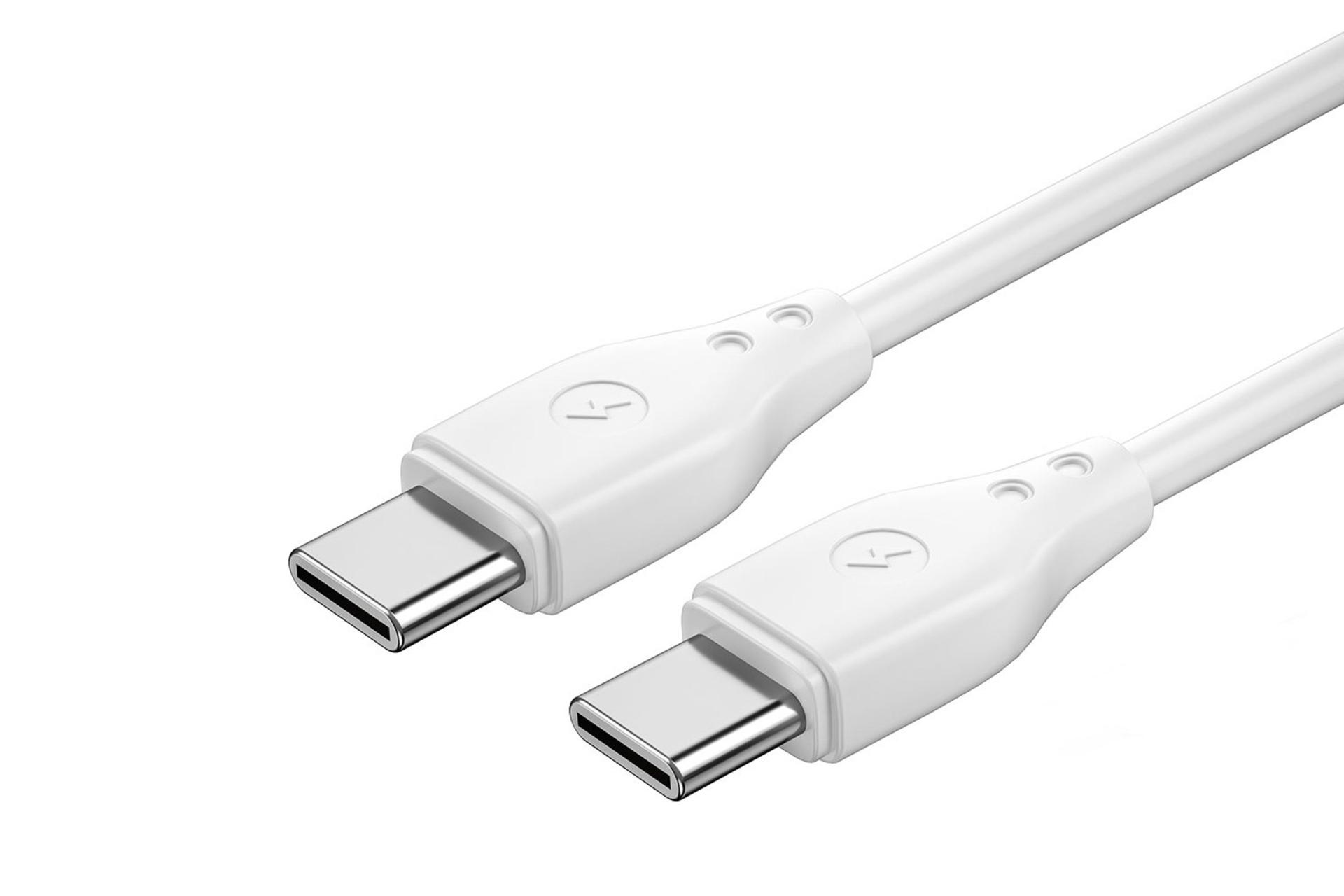کانکتور و اتصال کابل شارژ USB ویوو Type-C به Type-C مدل Wi-C002 C-C با طول 1 متر
