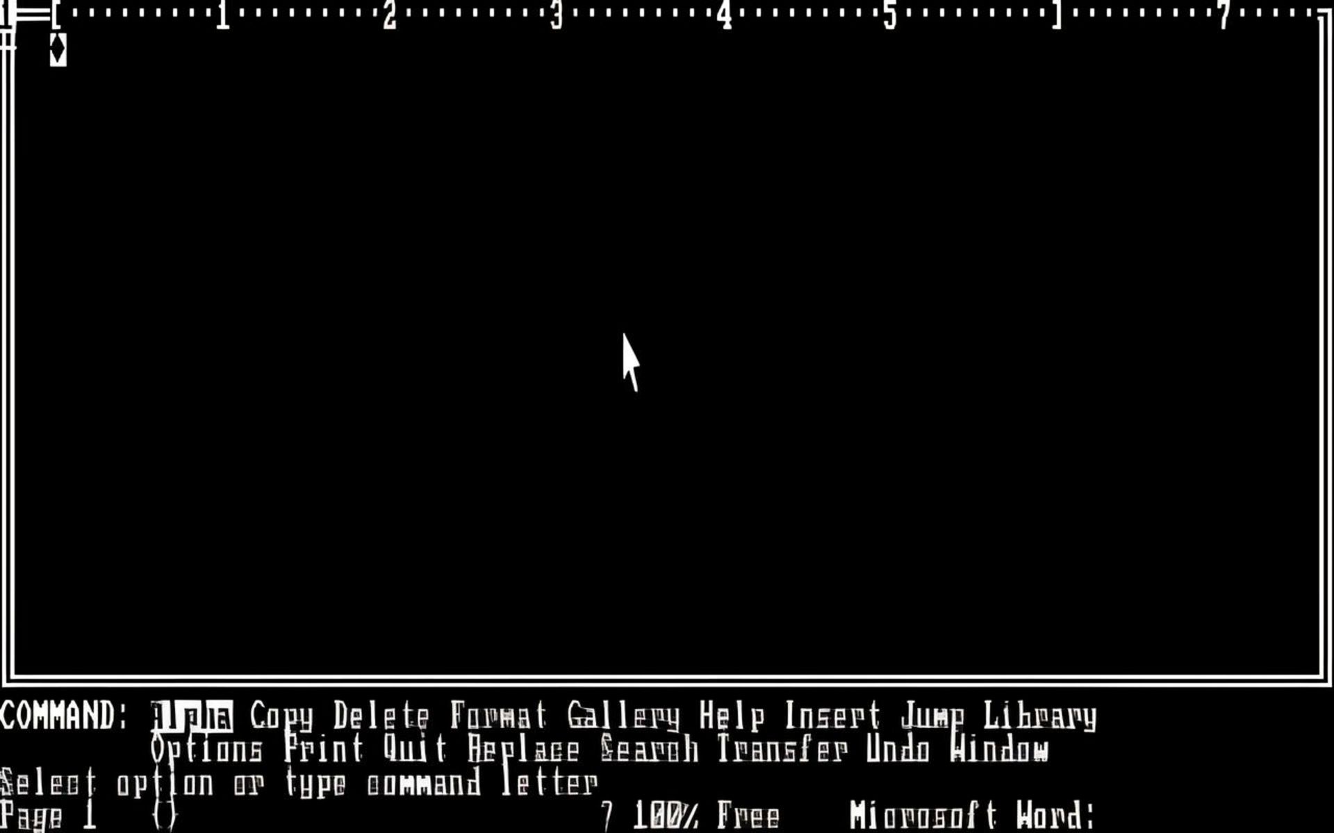 اولین نسخه مایکروسافت ورد برای DOS
