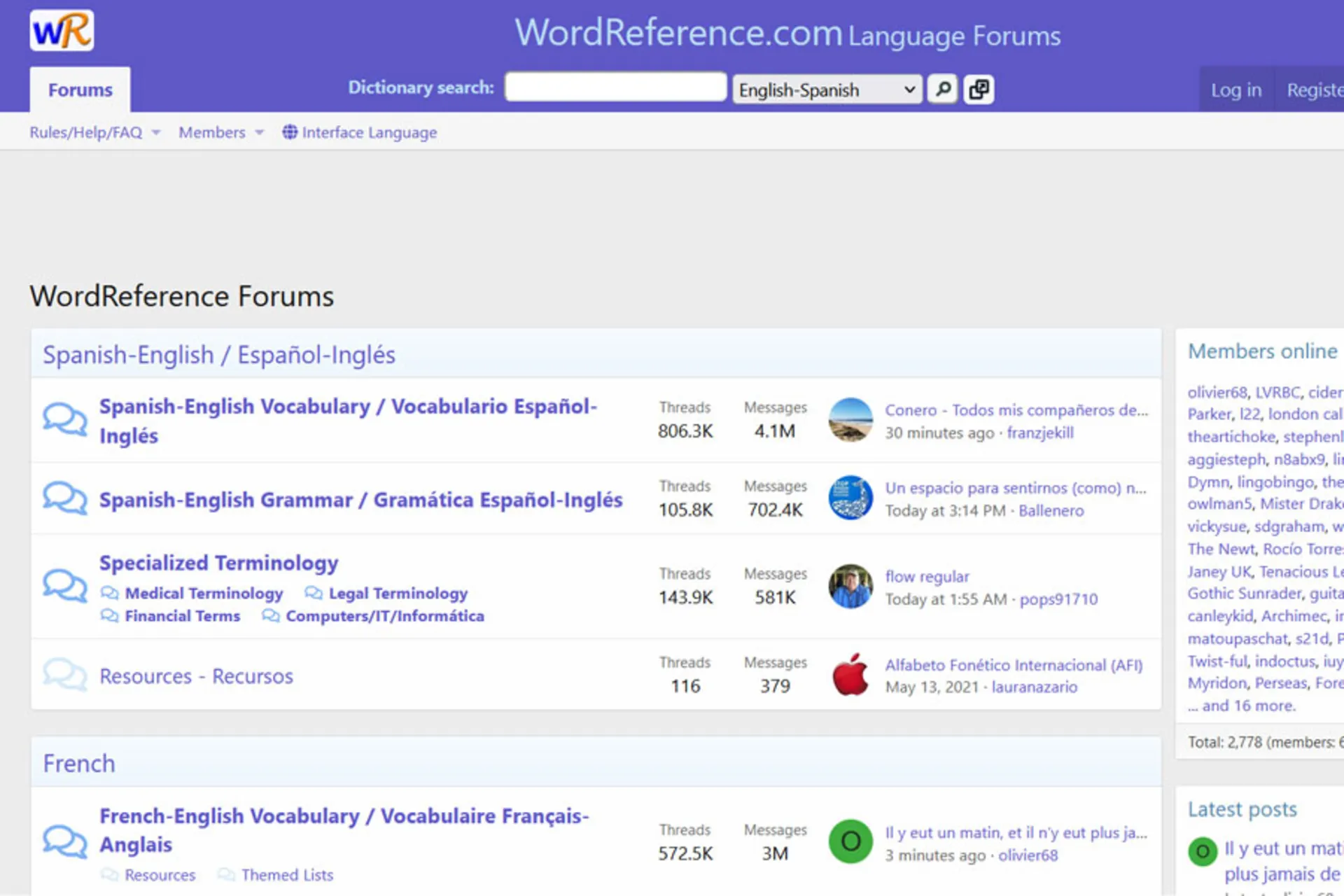مرجع متخصصين ايران وب‌سايت WordReference