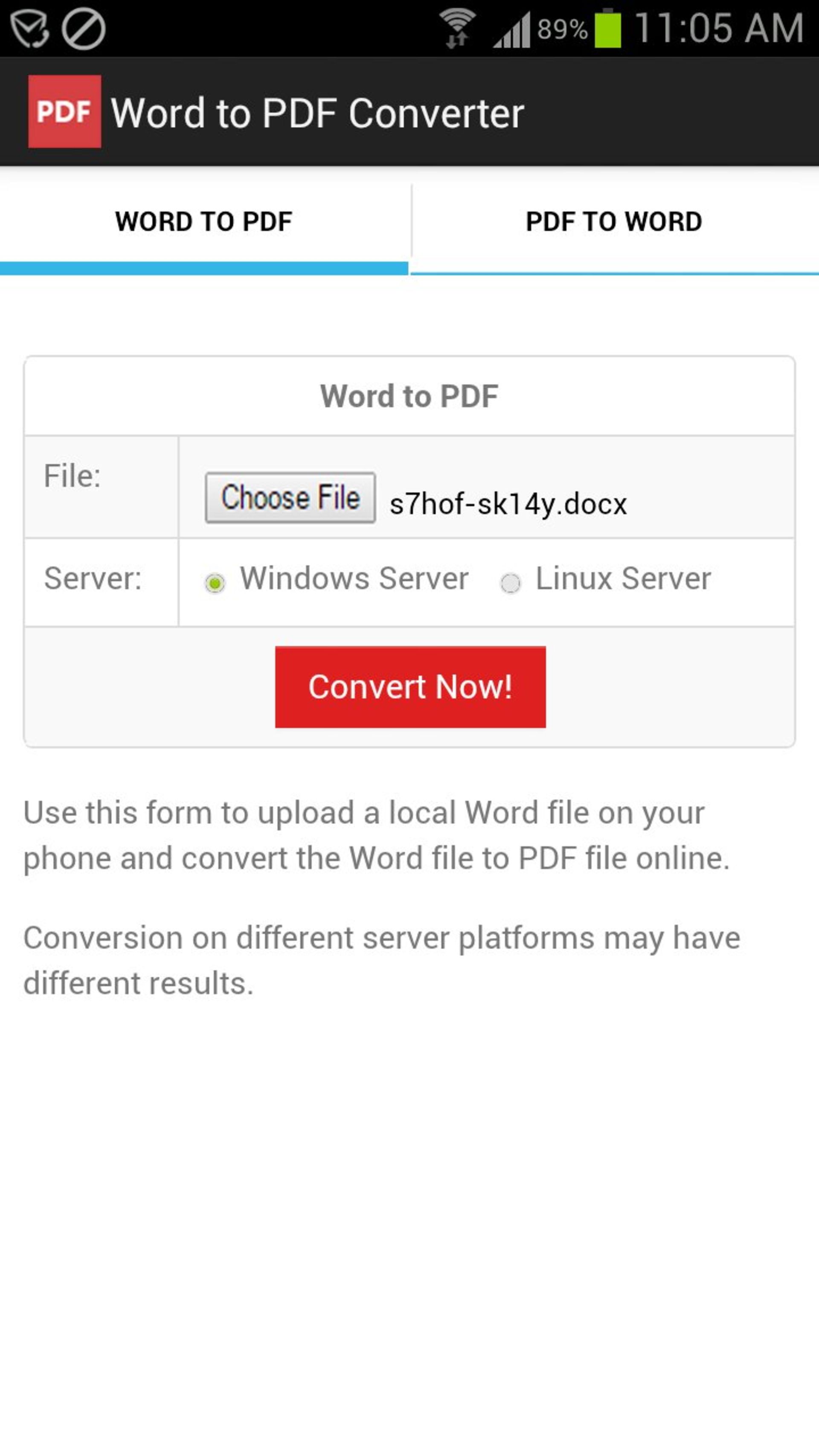 اپلیکیشن Word to PDF اندروید