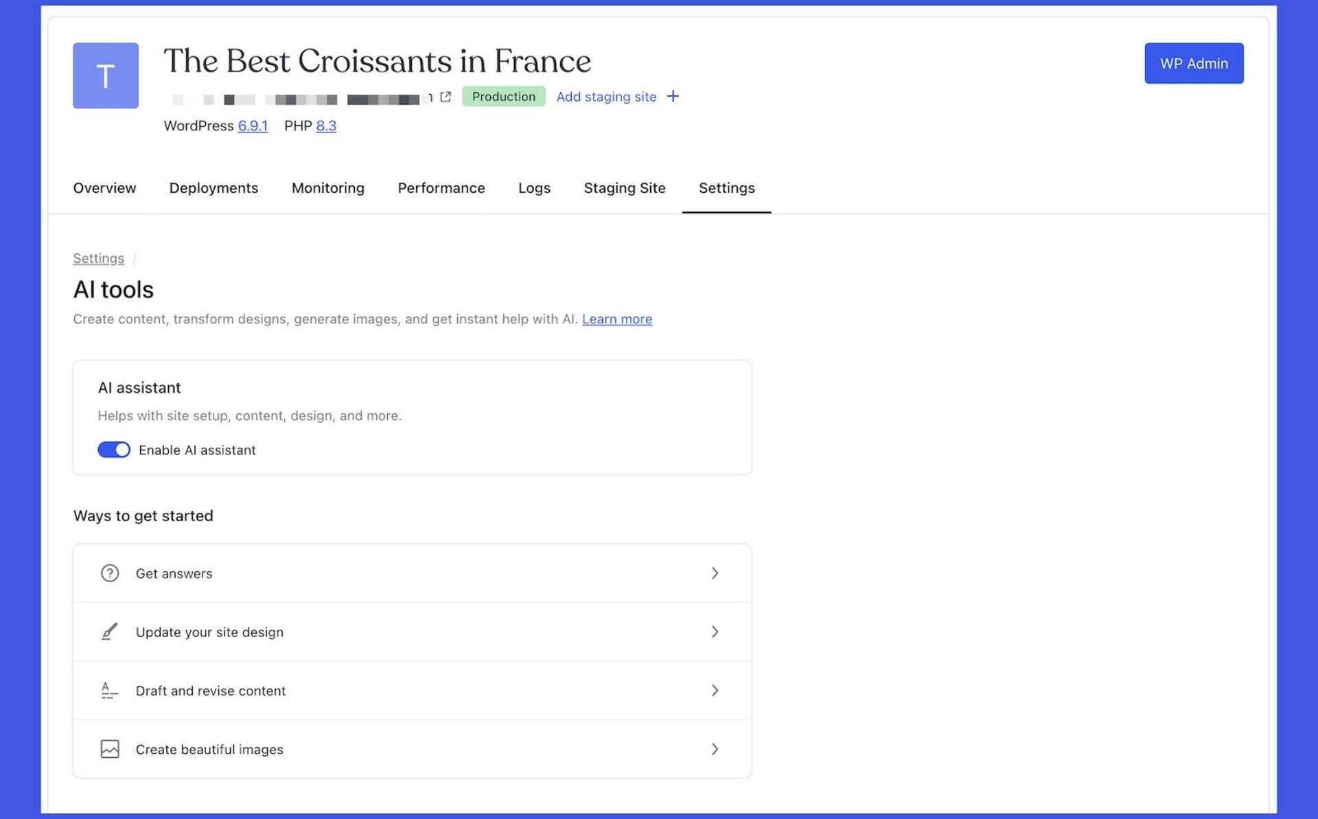 دستیار هوش مصنوعی وردپرس