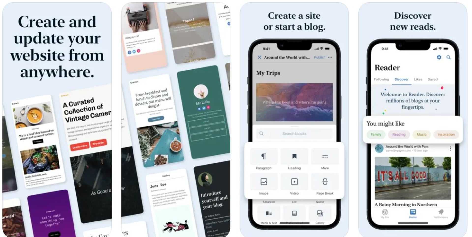 نسخه آیفون برنامه وردپرس