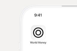 آیکون اپلیکیشن ورلد مانی (World Money) روی صفحه نمایش گوشی هوشمند