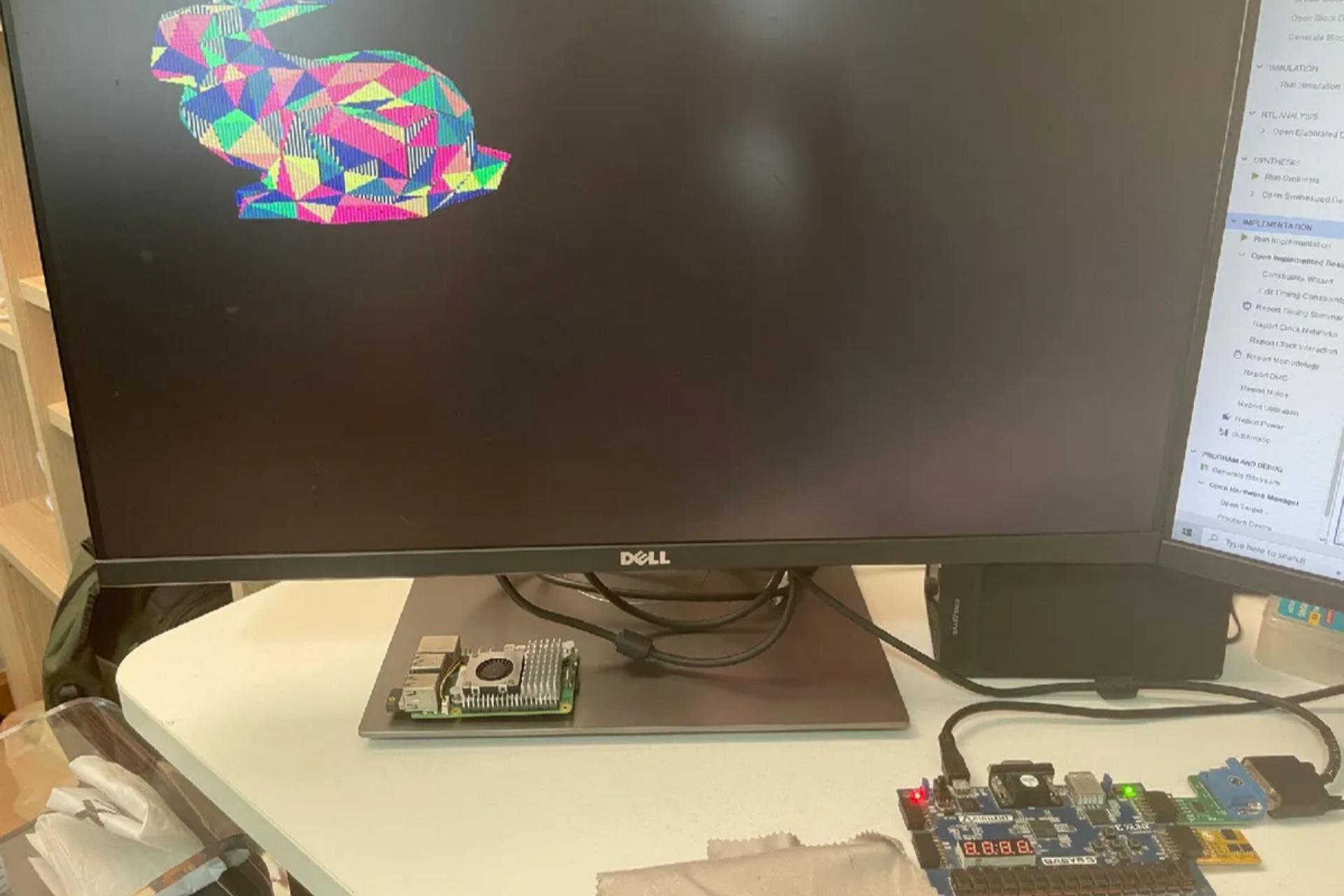 پردازنده‌ی گرافیکی TinyGPU v2.0 روی میز