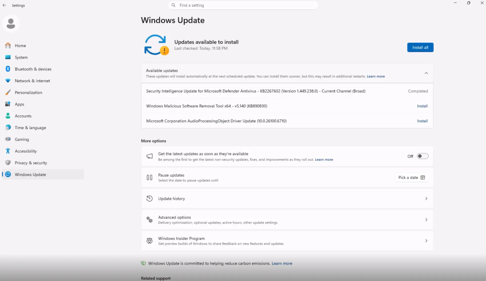 نمایش تمام آپدیت‌ها در یک‌جا برای ویندوز