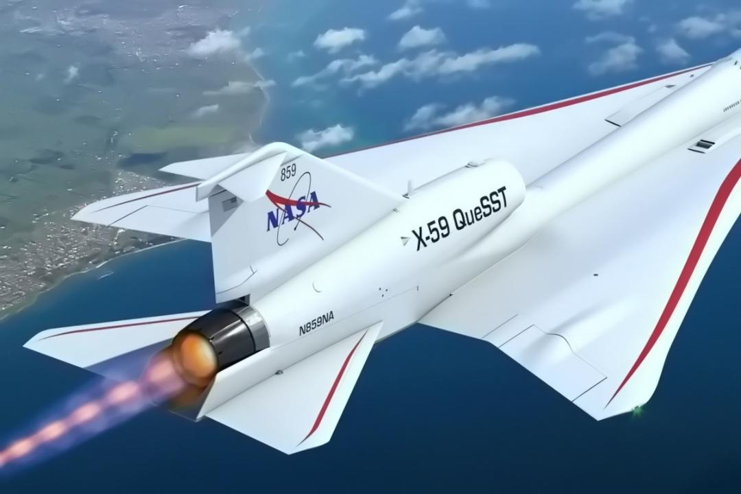 موتور هواپیمای X-59 روی دم قرار دارد  