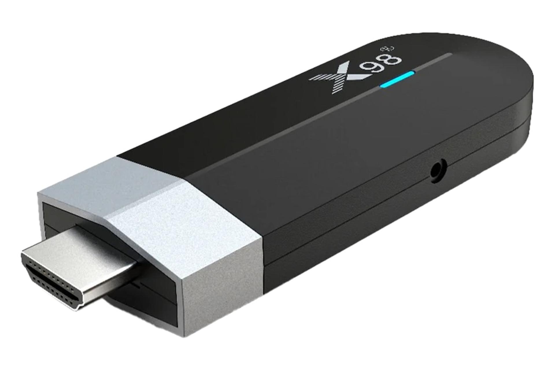 نمای نیمرخ اندروید باکس ایکس 98 S500 با نمایش خروجی HDMI و درگاه IR