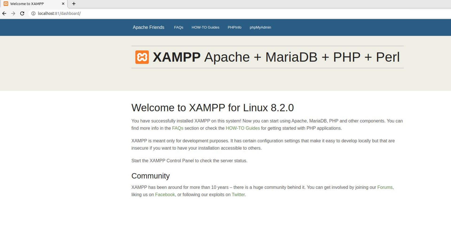 نرم افزار XAmpp در لینوکس