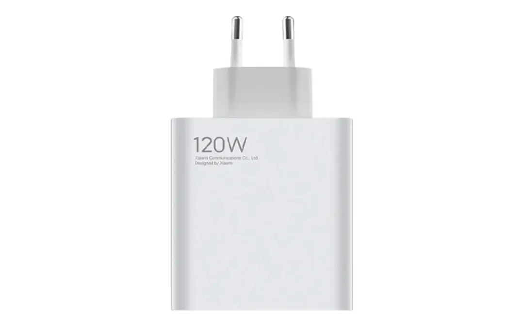 شارژر ۱۲۰ وات (120W) برند شیائومی (Xiaomi) با دو شاخه برق