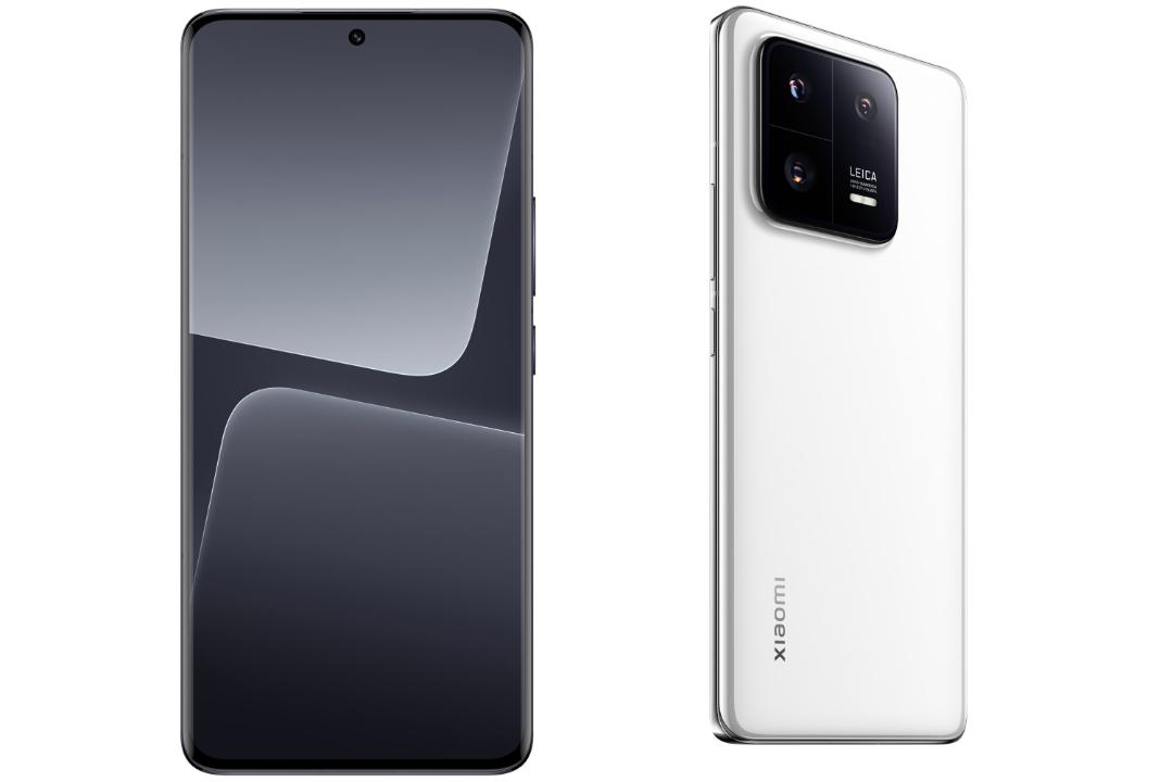 مدل سفید سرامیکی شیائومی ۱۳ پرو / Xiaomi 13 Pro از نمای پشت و جلو